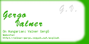 gergo valner business card